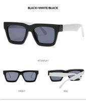 Fashion Color Block Solid Color Ac Square Full Frame Women's Sunglasses sku image 4
