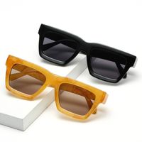 Fashion Color Block Solid Color Ac Square Full Frame Women's Sunglasses main image 3