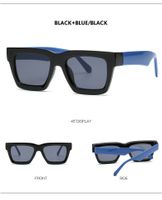 Fashion Color Block Solid Color Ac Square Full Frame Women's Sunglasses sku image 2