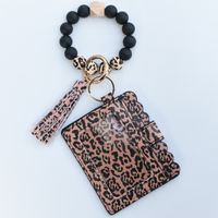1 Piece Fashion Leopard Silica Gel Beaded Unisex Keychain sku image 15