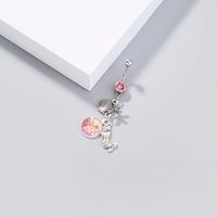1 Piece Fashion Starfish Mermaid Fish Scales Copper Inlay Zircon Belly Ring main image 1
