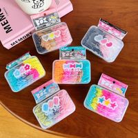 Cute Solid Color Cloth Rubber Band 1 Set main image 4