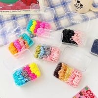 Cute Solid Color Cloth Rubber Band 1 Set main image 3