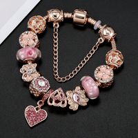1 Piece Fashion Heart Shape Copper Inlay Zircon Women's Bracelets sku image 1