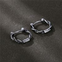 1 Piece Fashion Twist Titanium Steel Plating Men's Earrings main image 1