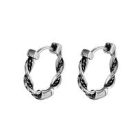 1 Piece Fashion Twist Titanium Steel Plating Men's Earrings sku image 1
