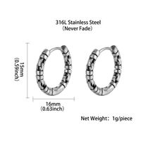 1 Piece Fashion Geometric Titanium Steel Plating Men's Earrings main image 3