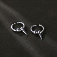 1 Piece Fashion Solid Color Stainless Steel Plating Men's Earrings main image 1