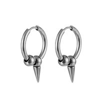 1 Piece Fashion Solid Color Stainless Steel Plating Men's Earrings main image 3