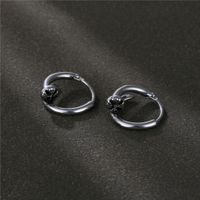 1 Piece Simple Style Solid Color Titanium Steel Plating Men's Earrings main image 1