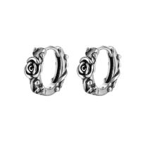 1 Pair Fashion Geometric Titanium Steel Plating Hoop Earrings main image 6