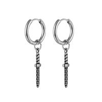1 Piece Hip-hop Solid Color Stainless Steel Plating Men's Earrings main image 3