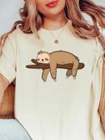 Women's T-shirt Short Sleeve T-shirts Printing Casual Animal Cartoon main image 6