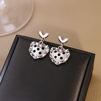 1 Pair Fashion Heart Shape Bow Knot Alloy Plating Women's Drop Earrings main image 5