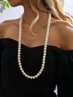 Simple Style Round Imitation Pearl Wholesale Necklace sku image 1