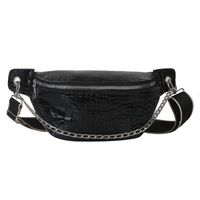 Frau Strassenmode Einfarbig Krokodil Pu-leder Taille Taschen main image 6