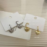 1 Pair Sweet Heart Shape Copper Plating Earrings main image 4
