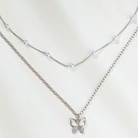 1 Piece Fashion Butterfly Imitation Pearl Alloy Plating Women's Layered Necklaces main image 4