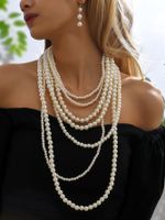 Simple Style Round Plastic Wholesale Layered Necklaces main image 1