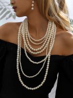 Simple Style Round Plastic Wholesale Layered Necklaces main image 5