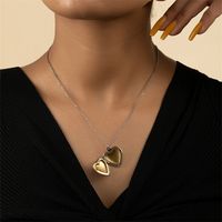 1 Piece Simple Style Heart Shape Alloy Plating Women's Pendant Necklace main image 6
