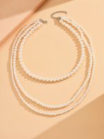 Simple Style Round Plastic Wholesale Layered Necklaces sku image 1