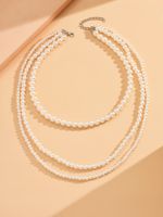 Simple Style Round Plastic Wholesale Layered Necklaces main image 5