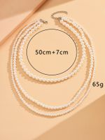 Simple Style Round Plastic Wholesale Layered Necklaces main image 2