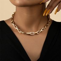 1 Piece Hip-hop Solid Color Alloy Plating Women's Necklace main image 1