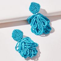 1 Pair Fashion Flower Plastic Beaded Women's Drop Earrings main image 4