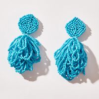 1 Pair Fashion Flower Plastic Beaded Women's Drop Earrings sku image 1