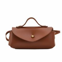 Women's Pu Leather Solid Color Fashion Cylindrical Magnetic Buckle Crossbody Bag sku image 2