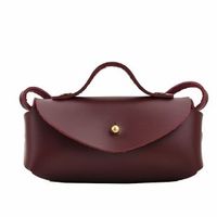 Women's Pu Leather Solid Color Fashion Cylindrical Magnetic Buckle Crossbody Bag sku image 3