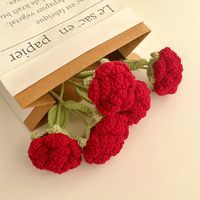 Fashion Flower Yarn Imitation Plants Rose Flower 1 Piece main image 1