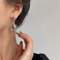 1 Pair Fashion Star Alloy Plating Artificial Pearls Rhinestones Women's Drop Earrings main image 3