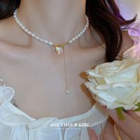 1 Piece Fashion Heart Shape Flower Butterfly Alloy Inlay Zircon Women's Pendant Necklace sku image 58