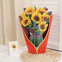Creative 3d Stereoscopic Greeting Cards Paper Hand Holding Flowers sku image 8