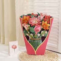 Creative 3d Stereoscopic Greeting Cards Paper Hand Holding Flowers sku image 7