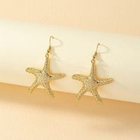 Wholesale Jewelry 1 Pair Ins Style Vacation Starfish Alloy Drop Earrings main image 3