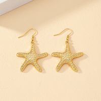 Wholesale Jewelry 1 Pair Ins Style Vacation Starfish Alloy Drop Earrings sku image 1