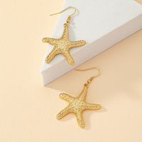 Wholesale Jewelry 1 Pair Ins Style Vacation Starfish Alloy Drop Earrings main image 4