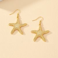 Wholesale Jewelry 1 Pair Ins Style Vacation Starfish Alloy Drop Earrings main image 6
