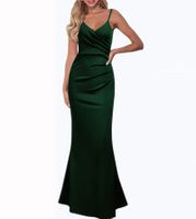 Elegant Einfarbig V-ausschnitt Ärmellos Polyester Polyacrylnitril-faser Maxi Langes Kleid Bleistiftrock main image 4