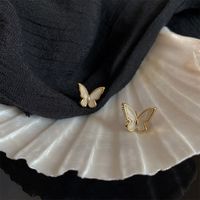 Einfacher Stil Schmetterling Legierung Überzug Künstliche Edelsteine Frau Ohrstecker main image 4