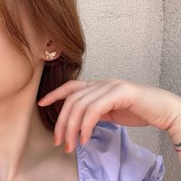 1 Pair Lady Fashion Butterfly Metal Tassel Plating Inlay Artificial Gemstones Women's Drop Earrings sku image 1