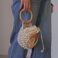 Women's Small Spring&summer Straw Streetwear Handbag Bucket Bag main image 5