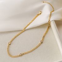1 Piece Fashion Heart Shape Copper Plating Inlay Zircon Necklace sku image 2