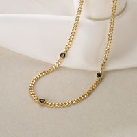1 Piece Fashion Heart Shape Copper Plating Inlay Zircon Necklace sku image 1