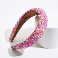 Simple Style Multicolor Cloth Beads Hair Band 1 Piece sku image 3