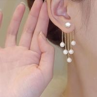 1 Pair Fashion Water Droplets Alloy Plating Inlay Zircon Women's Earrings main image 5